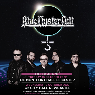 Blue Oyster Cult UK Dates rescheduled to 2022